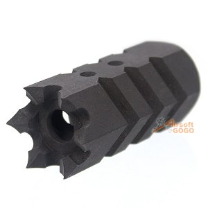 Apple Airsoft Shark Teeth Style Flash Hider -14mm CCW