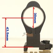 aluminum qd m2 single ring scope mount