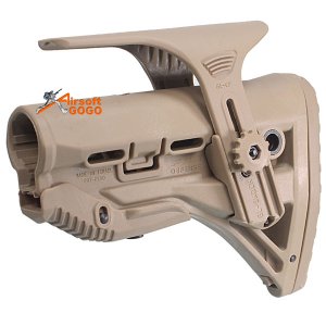 Stock w/ Adjustable Cheek Rest for M4 / M16 AEG ( Dark Earth)