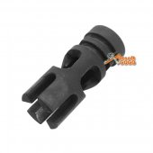 Steel Shark Head 2 Flash Hider 14mm CCW for Airsoft M4 M16 HK416 AEG GBBR