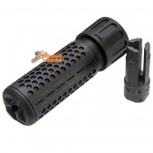 Army Force 5 Inch QDC Suppressor Black 14mm CCW w/ Flash Head