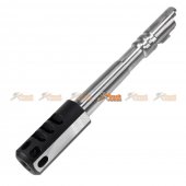 5KU Steel Outer Barrel with Compensator for Marui Hi-Capa 5.1 (Silver & Black)