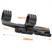 30mm Dual QD Scope Mount for Airsoft 20mm RAS RIS Rail (Black)