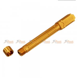 Aluminum -14mm 9lNE Threaded Barrel for Marui G17 / G18c Series Airsoft GBB (Gold)