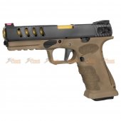 APS CO2 SHARK-D Semi/Auto GBB Pistol (Black Slide, Dark Earth Frame)