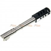 5KU Steel Outer Barrel with Compensator for Marui Hi-Capa 5.1 (Type 4, Silver & Black)