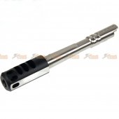 5KU Steel Outer Barrel with Compensator for Marui Hi-Capa 5.1 (Silver & Black) Type2