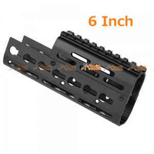 6 Inch Aluminum Keymod Handguard for CYMA E&L AK74 AEG Series & GHK AK74 GBB