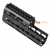 6 inch aluminum keymod handguard cyma ak series aeg black