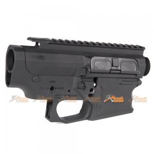 emg falkor officially licensed receiver aps m4 series airsoft aegs black