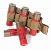5rd Shotgun Shell Holder with Hook Backing (Coyote Brown)