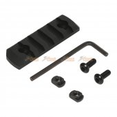 M-Lok 5-Slot Keymod Rail / Picatinny Section Rail for Airsoft Keymod Handguard Rail System (Black)