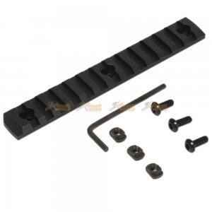 M-Lok 13-Slot Keymod Rail / Picatinny Section Rail for Airsoft Keymod Handguard Rail System (Black)