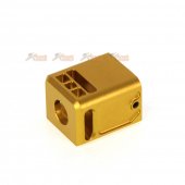 5KU 14mm CCW Metal Stubby Compensator for Marui G17 Series GBB (Gold)