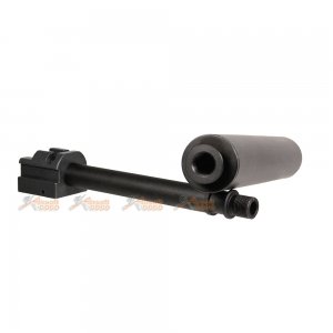 mock silencer aluminium threaded outer barrel set hk ump umg series airsoft aeg black