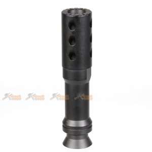 metal 14mm ccw flash hider ak m249 para aeg black