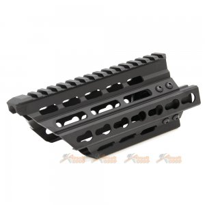 battleaxe aluminum extended keymod handguard rail marui p90 aeg black