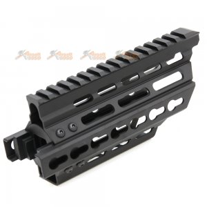 BATTLEAXE Aluminum Extended Keymod Handguard Rail for Marui P90 AEG (Black)