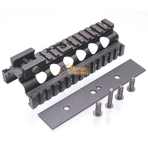 CNC Aluminum Low Rail Set for Classic Army, A&K M249 AEG - AirsoftGoGo