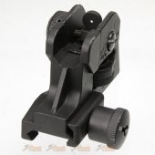 DBOYS Metal CQB-R Type QD Adjustable Rear Sight for M4 M16 Series Airsoft AEG Rifle (Black)