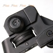 DBOYS Metal CQB-R Type QD Adjustable Rear Sight for M4 M16 Series Airsoft AEG Rifle (Black)