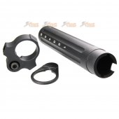 6-Position Metal Stock Pipe Tube Set for Airsoft AEG Series (Black)