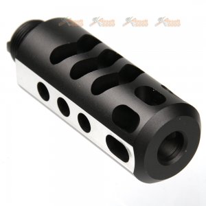 5ku steel outer barrel aluminum compensator marui hicapa 4.3 gbb black silver