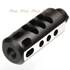 5ku steel outer barrel aluminum compensator marui hicapa 4.3 gbb black silver