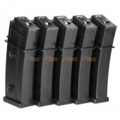470rds Magazines for Marui and King Arms G36 Series Airsoft AEG (5pcs Pack, Black)