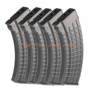600rds Hi-Capa Waffle Type Magazines for Marui and King Arms AK Series Airsoft AEG (5pcs Pack, Black)