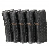 Hexmag Airsoft 120rds ECO M4 AEG Magazine (5pcs Pack, Black)