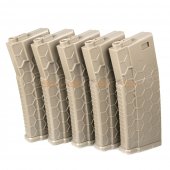 Hexmag Airsoft 120rds ECO M4 AEG Magazine (5pcs Pack, DE)