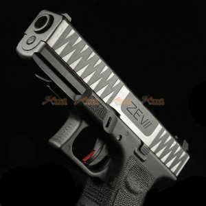 bell 1:1 scale high performance assembled g17 airsoft gbb no742l silver black