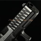 bell 1:1 scale high performance assembled g17 airsoft gbb no742l silver black