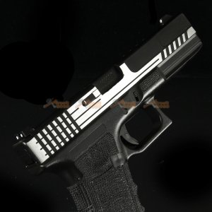 bell 1:1 scale high performance assembled g17 airsoft gbb no757l silver black