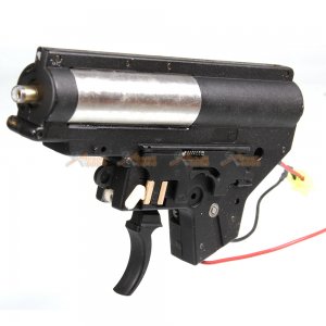 Complete Gearbox with Rear Wire for MP5 AEG (Black)