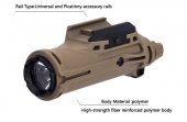 tactical xh15 polymer led weapon light de