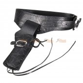 tactical airsoft right handed synthetic leather belt holster floral pattern