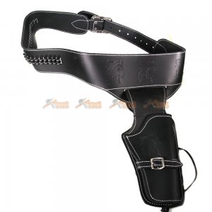 tactical airsoft right handed synthetic leather belt holster horse pattern