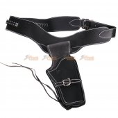 tactical airsoft right handed synthetic leather belt holster horse pattern