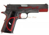 Armorer Works Custom Deadpool 1911 Gas Blowback Pistol GBB (Full Metal - Deadpool Grip)