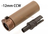 SOCOM 46 Style Mini Dummy Silencer with -12mm CCW Flash Hider for Marui MP7 GBB (DE)