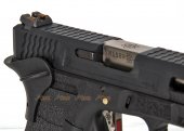 we g34 t5 gbb pistol black slide black frame silver barrel