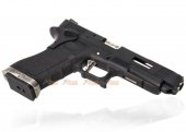 we g34 t5 gbb pistol black slide black frame silver barrel