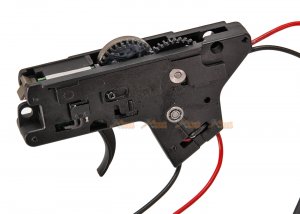 Lower Metal Gearbox for ICS M4 Series AEG - Rear Wire (Black)