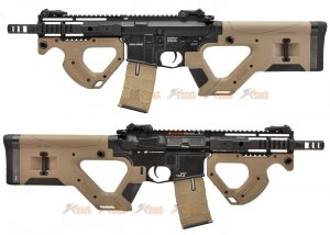 ics cqr m4 ebb rifle s3 electronic trigger tan licensed by asg hera arms