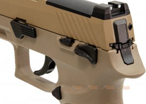 asg alloy slide f17 gbb pistol tan