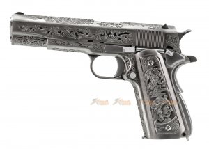 we m1911a1 classic floral pattern gbb pistol silver