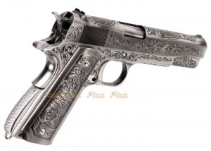 we m1911a1 classic floral pattern gbb pistol silver