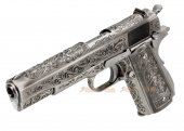 WE M1911A1 Classic Floral Pattern GBB Pistol (Silver)